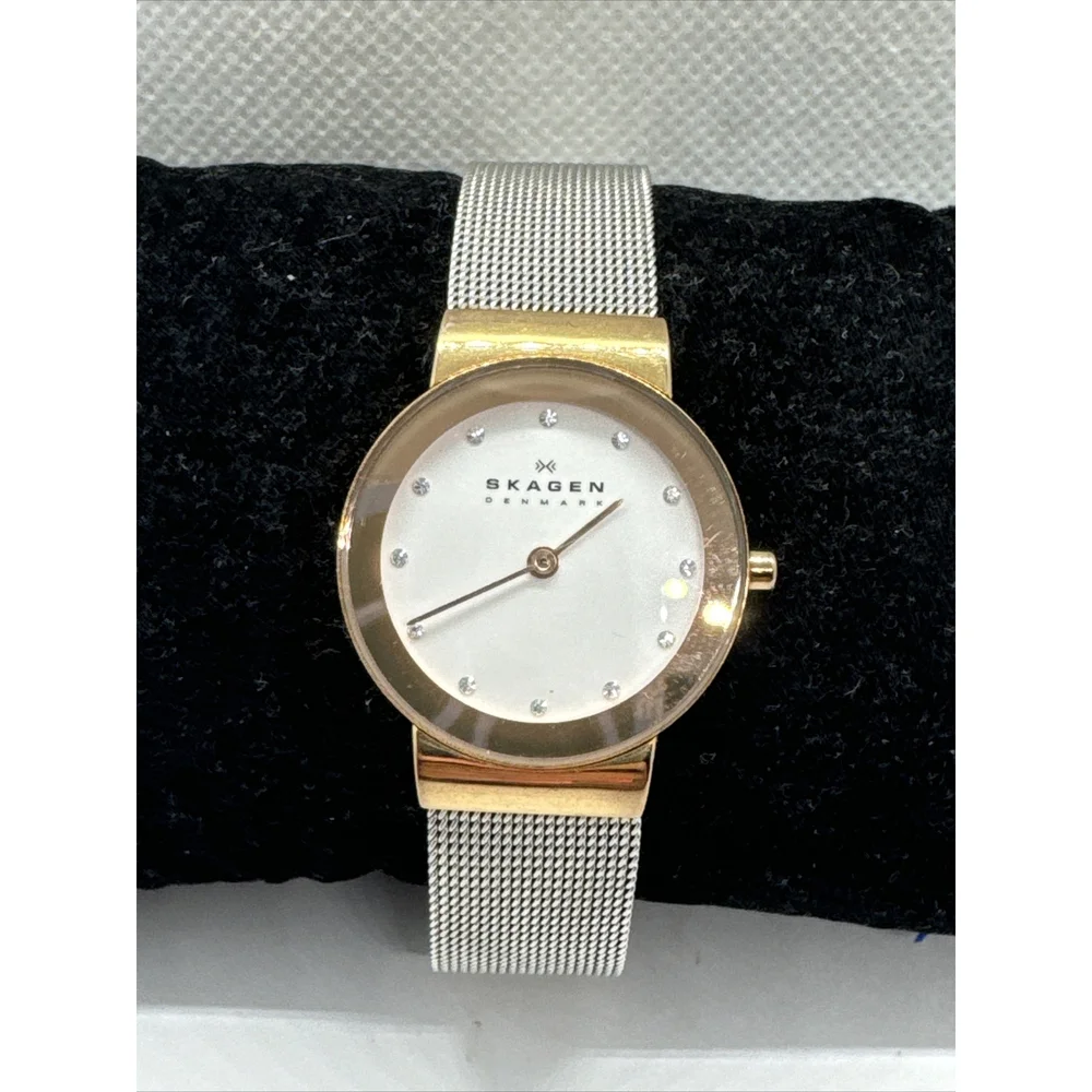 Skagen Freja 358SRSC Womens Silver Stainless Steel Mesh Analog Dial Watch AEA163